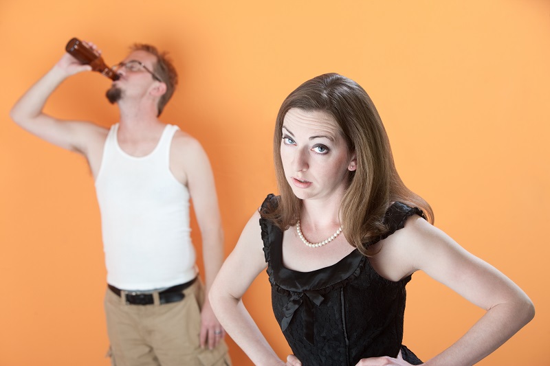 Unhappy Wife with Drunk Husband